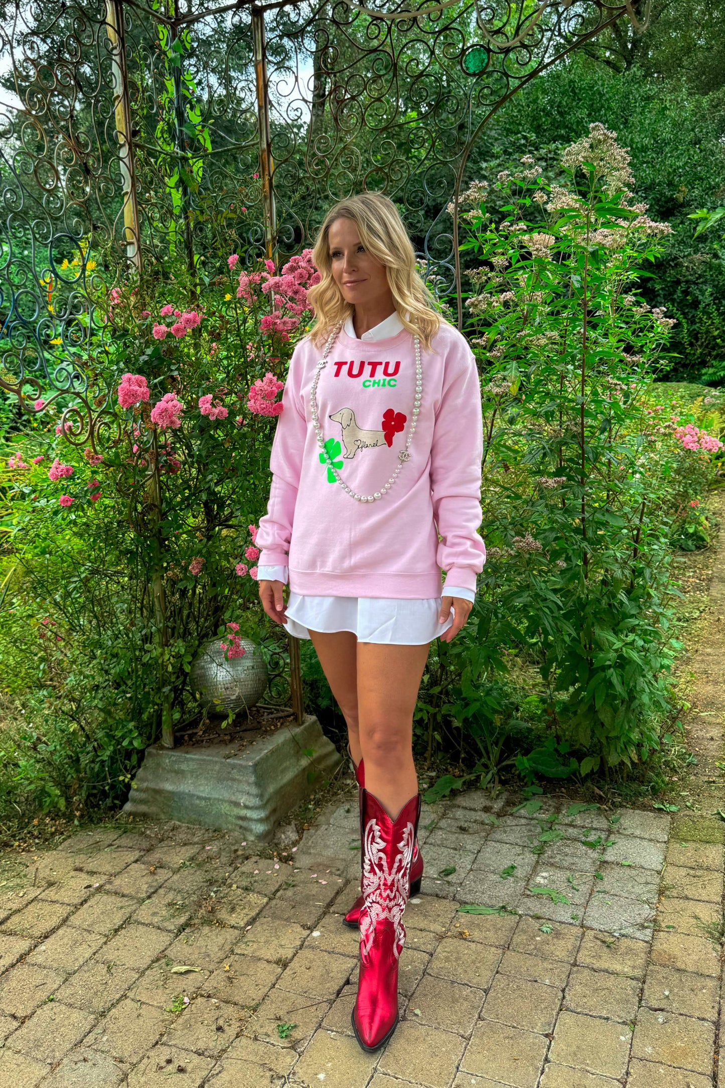 Tutu Chic Flanel Boyfriend Sweater