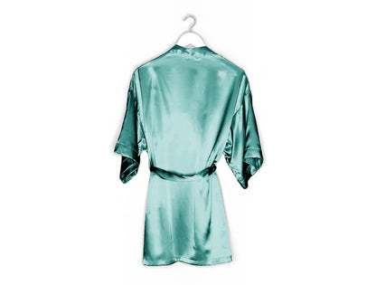 Satin bathrobe - Green