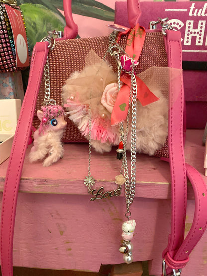 Pink Cloud Pony Bag Charm