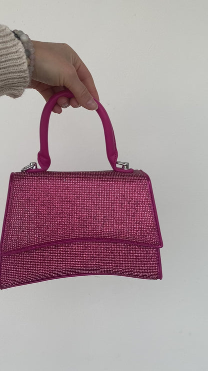 Rune Hot Pink Rhinestone Bag