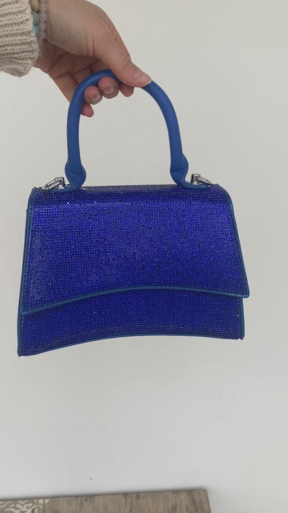 Rune Blue Rhinestone Bag