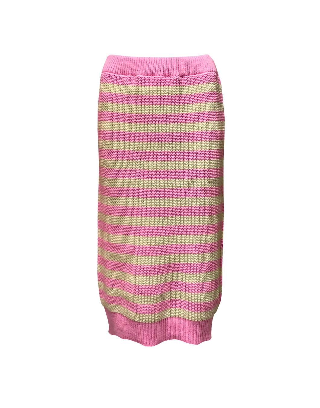 Daisy striped knitted skirt Pink