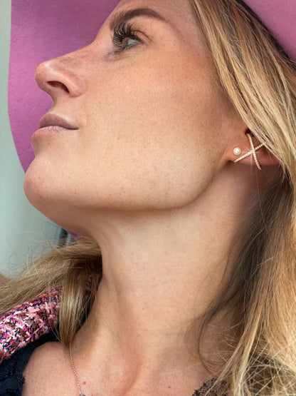 Pearl Earring- 2 pieces - different sizes of pearls