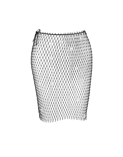 Net Strass Skirt Black