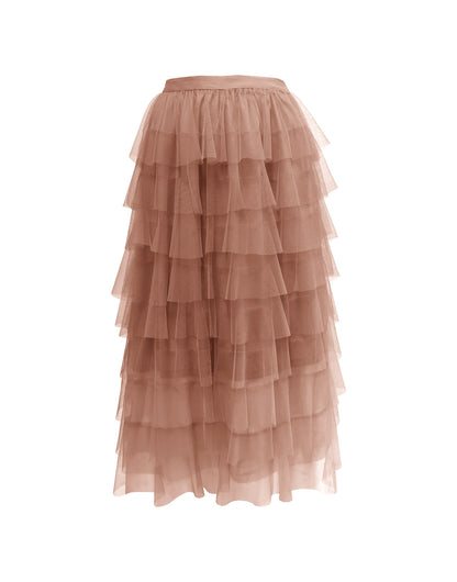 Tutu midi volant rose