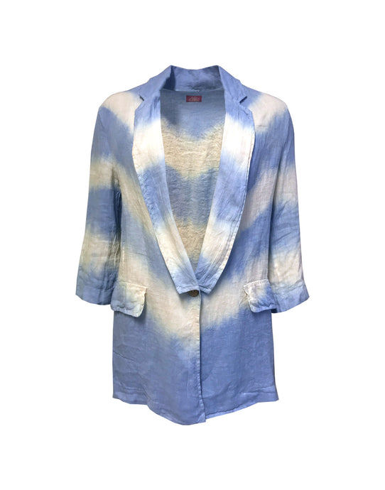 LAST PIECE - Selina bleach blue linen jacket