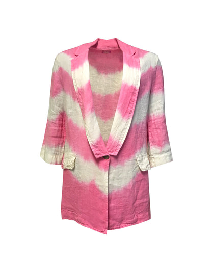 Selina bleach pink linen jacket