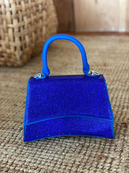 Rune Blue Rhinestone Bag